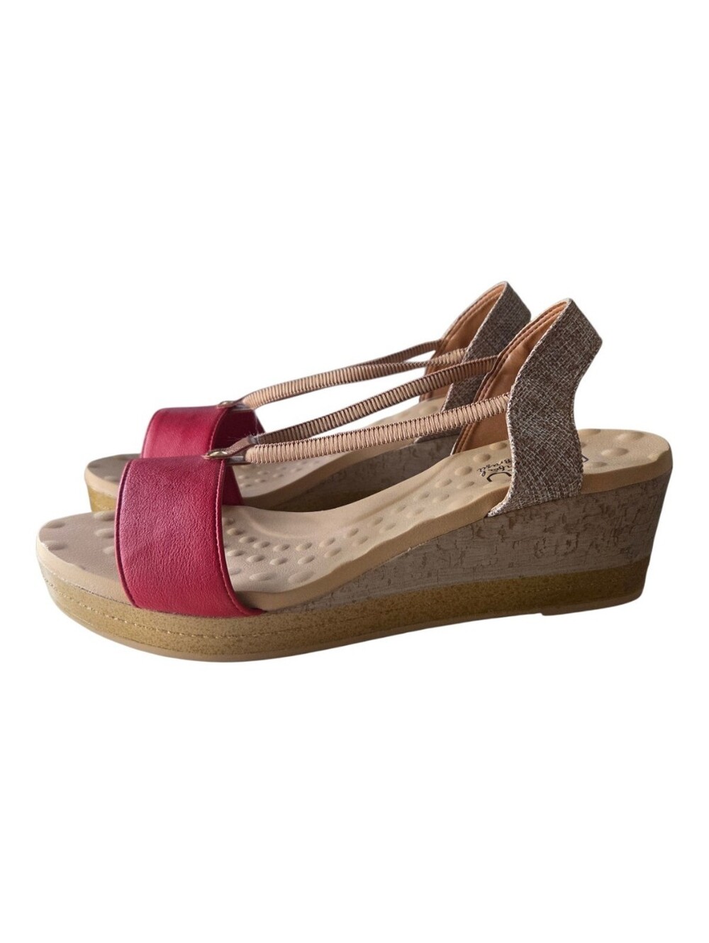 Malu Super Comfort Shoes Womens Wedge Sandals Slip On Slingback Brazil Size 10